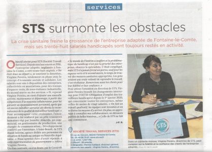 Article de journal de la Nouvelle République : "STS surmonte les obstacles"